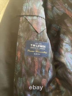 T M LEWIN Super 110's Slim Fit Tuxedo/Dinner Suit Size J42 W34 L34 BNWT RRP £400