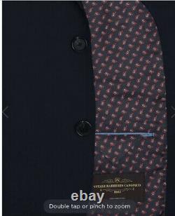 T. M Lewin Aldgate Barberis Slim Fit Navy 3 Piece Suit 42Chest/36waist Rrp£350