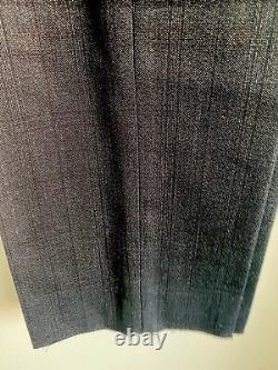 T. M. Lewin Mens Check Textured Navy wool polyester elastane Slim Fit Suit 46R 40W