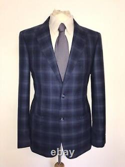 TED BAKER -Mens Tailored Fit BLUE Check WOOL SUIT 40 Reg W34 L34 BRAND NEW