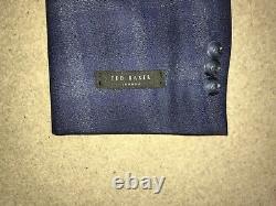 TED BAKER -Mens Tailored Fit BLUE Check WOOL SUIT 40 Reg W34 L34 BRAND NEW
