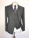 TED BAKER Tailored Fit 3 PIECE GREY WOOL SUIT 40 Short W34 L29 WORN ONCE