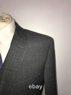 TED BAKER Tailored Fit 3 PIECE GREY WOOL SUIT 40 Short W34 L29 WORN ONCE