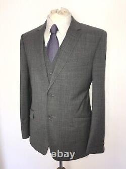 TED BAKER Tailored Fit 3 PIECE GREY WOOL SUIT 40 Short W34 L29 WORN ONCE