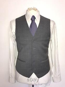 TED BAKER Tailored Fit 3 PIECE GREY WOOL SUIT 40 Short W34 L29 WORN ONCE