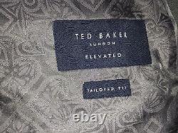 TED BAKER Tailored Fit 3 PIECE GREY WOOL SUIT 40 Short W34 L29 WORN ONCE