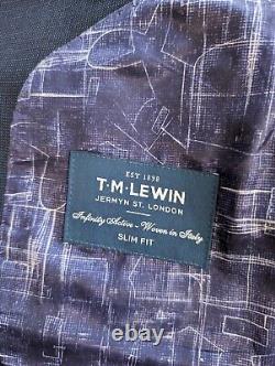 TM Lewin 3-piece Slim Fit Navy Suit'Maxwell' Infinity 30R/36S/36R