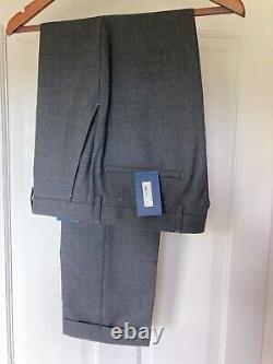 TM Lewin Charcoal Grey Slim Fit Two Piece Suit Jacket 40R, Trousers 32 W 32 L