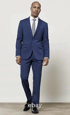 TM Lewin Slim Fit Denim Blue 2pc Suit Size 38R, Select Your Trouser Size