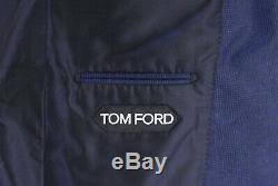 TOM FORD O'Connor Current Royal Blue/Black Plaid Peak Lapel Slim Fit Suit 42R