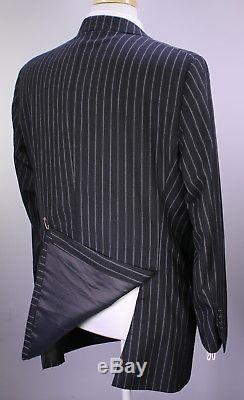 TOM FORD Recent Charcoal Black Chalkstripe 2-Btn Slim Fit Wool Suit 42R