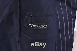 TOM FORD Recent Navy Blue Thick Striped 2-Btn Handmade Slim Fit Suit 40S
