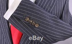 TOM FORD Windsor Fit Gray Pinstripe Peak Lapel Slim Fit 2-Btn Wool Suit 38S