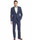 Tallia Men's Stripe Slim-Fit Suit, Blue, 42R 35W