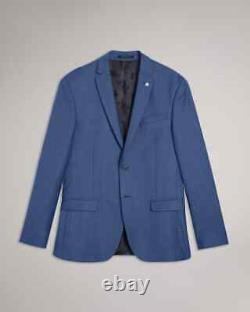 Ted Baker Camdejs Slim Fit 100% Wool Suit Jacket In Light Blue Size 36 44 R