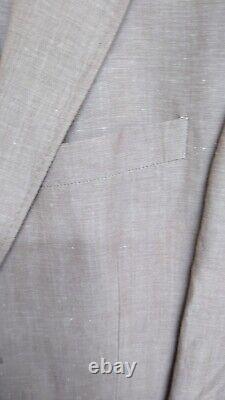 Ted Baker Endurance Suit, Brown Linen, 38L, Slim Fit