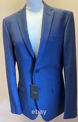 Ted Baker Men's Suit Jacket Size 38R Panama Blue Slim Fit TB023JS