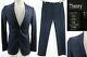 Theory Men's $900 Suit Slim Fit Windowpane Marlo Mazuma Size 36S Blue Excellent