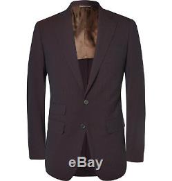 Thom Sweeney Mens Black Burgundy Slim-fit Seersucker Wedding Dinner Summer Suit