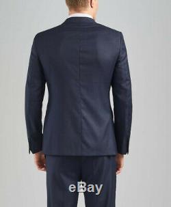 Thomas Pink Men Suit Nav/blk Hamilton birdseye-pattern slim-fit wool 38r x 32W