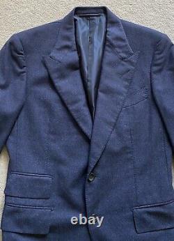 Tom Ford Americana Blue Suit Size 50R/52R Wool Cashmere Basic Base A Fit