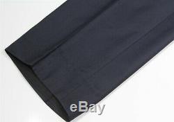 Tom Ford Solid Dark Navy Blue Peak Lapel 2-Btn Slim Fit Wool Suit 40R