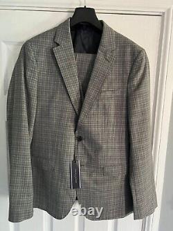 Tommy Hilfiger men's 3 piece suit UK38 EU48 Slim Fit, 100% Virgin Wool Grey NWT