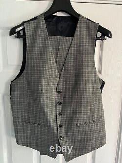 Tommy Hilfiger men's 3 piece suit UK42 EU52 Slim Fit, 100% Virgin Wool Grey NWT