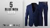 Top 10 Blue Men Suits Winter 2018 Benibos Men S Slim Fit Suit Blazer Jacket Tux Vest Pants 3