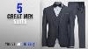 Top 10 Mens Suits Winter 2018 Yffushi Men S Slim Fit 3 Piece Suit One Button Blazer Tux Vest