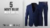Top 10 Navy Blue Men Suits Winter 2018 Benibos Men S Slim Fit Suit Blazer Jacket Tux Vest Pants