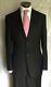 Versace mens slim fit 2 buttons single breasted 100% pure wool black suit