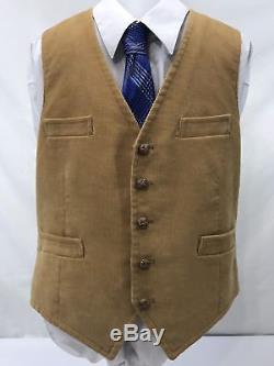 Vintage Corduroy 3 piece Suit Drury lane Mens Size 38S Slim Fit Made in Poland