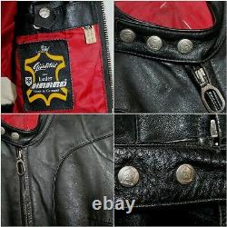 Womens Vintage 1970 HARRO 2 Piece Slim Fit Black Leather Motorcycle Race Suit 38