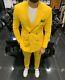 Yellow Slim-Fit Suit 2-Piece, All Sizes Acceptable #240