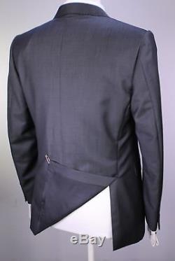 Z ZEGNA 2017 Solid Charcoal Gray Wool-Mohair 2-Btn Slim Fit Luxury Suit 38S