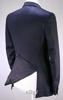 Z ZEGNA Current Model Gray/Blue/Black Striped 2-Btn Slim Fit Wool Suit 36R