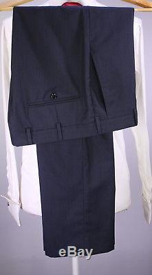 Z ZEGNA Very Recent Navy Striped 3-Pc Slim City Fit 2-Btn Wool Suit 38R