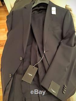 Z by Zegna Navy Blue Two-button Suit Slim Fit 100% Wool 46 US (56 R/38)