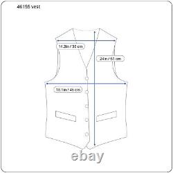 ZAPA Suit Men (EU) 46 3in1 Black Formal Wool 2 Buttons Slim Fit Vest