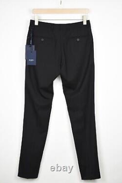 ZAPA Suit Men (EU) 46 3in1 Black Formal Wool 2 Buttons Slim Fit Vest